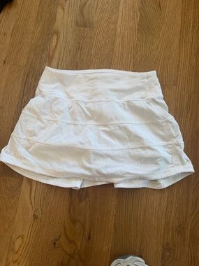 lululemon athletica pace rival white athletic Skort